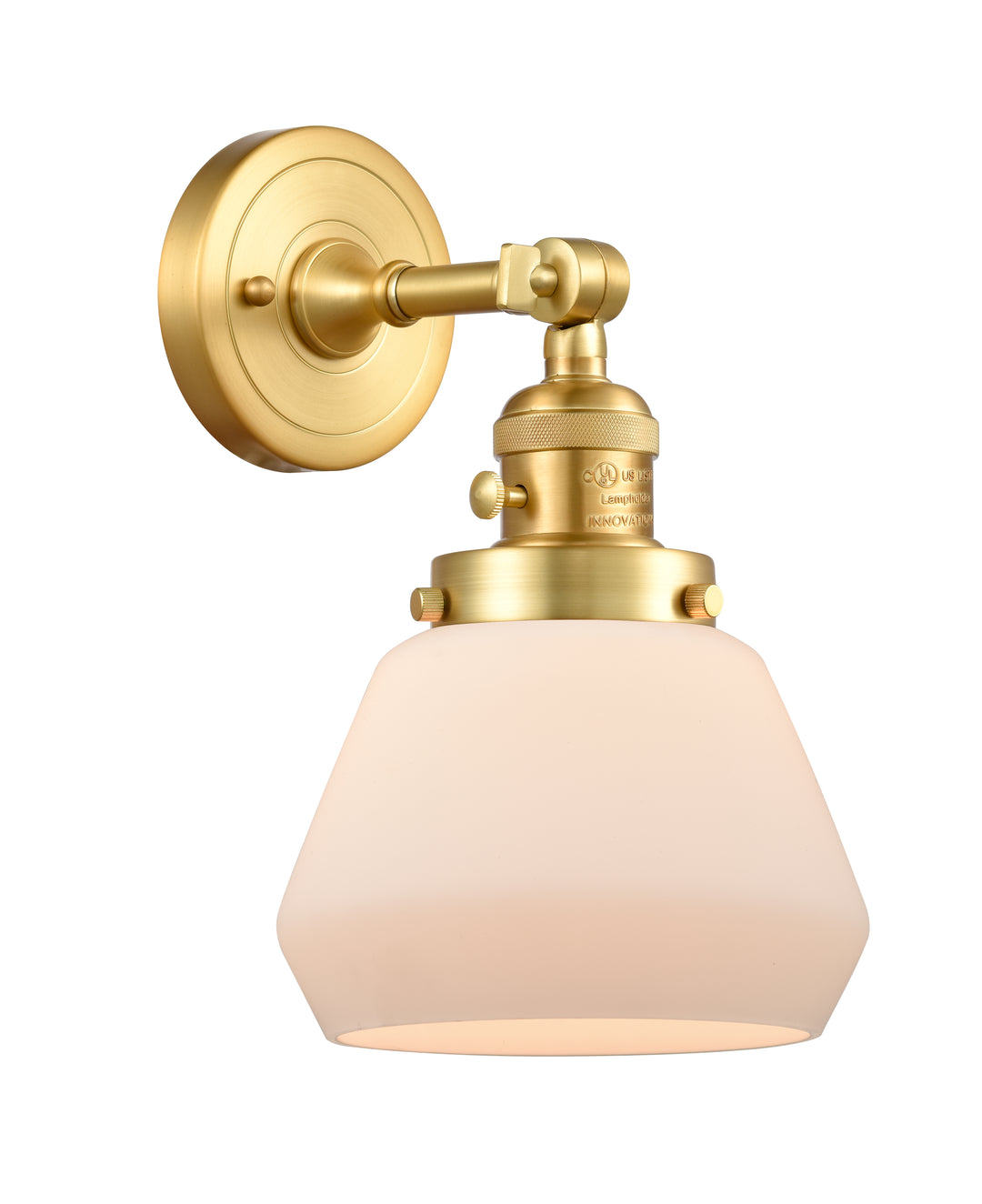 Innovations Lighting Fulton Sconce - Satin Gold Wall Sconces Innovations Lighting   