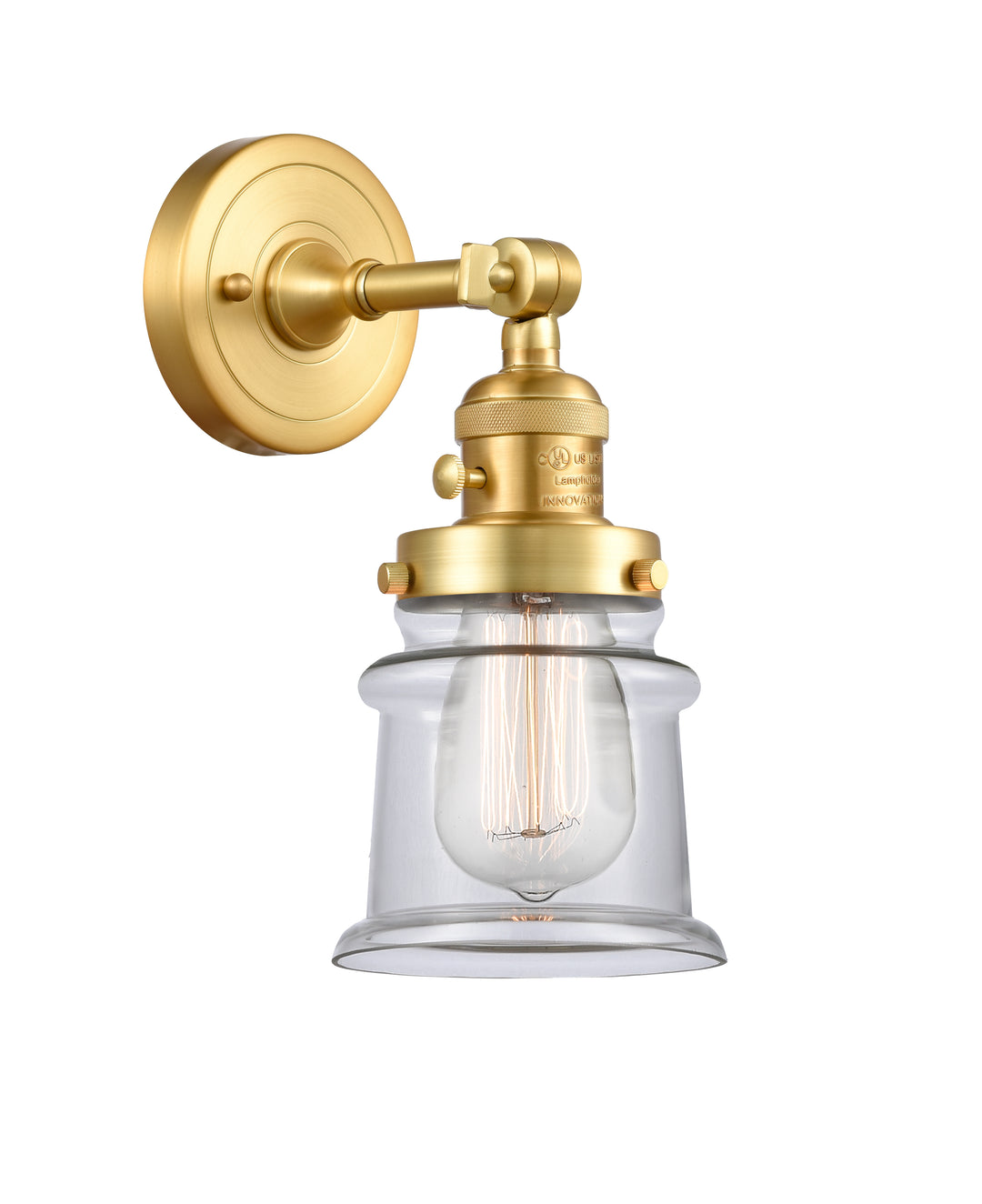 Innovations Lighting Canton 5" Sconce - Satin Gold Wall Sconces Innovations Lighting   