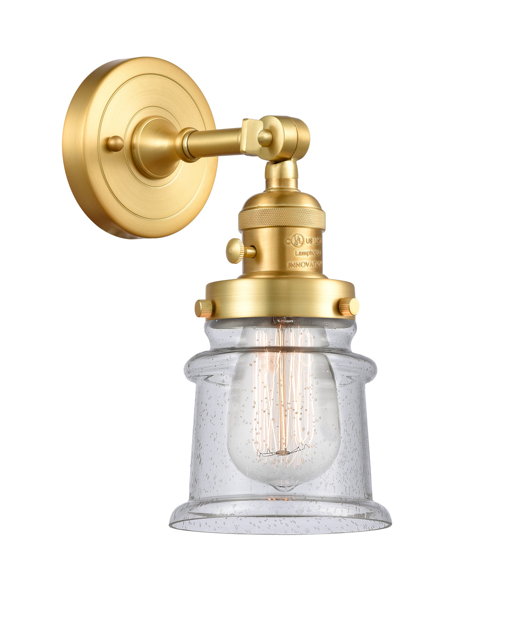 Innovations Lighting Canton 5" Sconce - Satin Gold Wall Sconces Innovations Lighting   