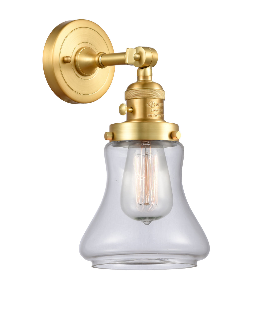 Innovations Lighting Bellmont 6" Sconce - Satin Gold Wall Sconces Innovations Lighting   