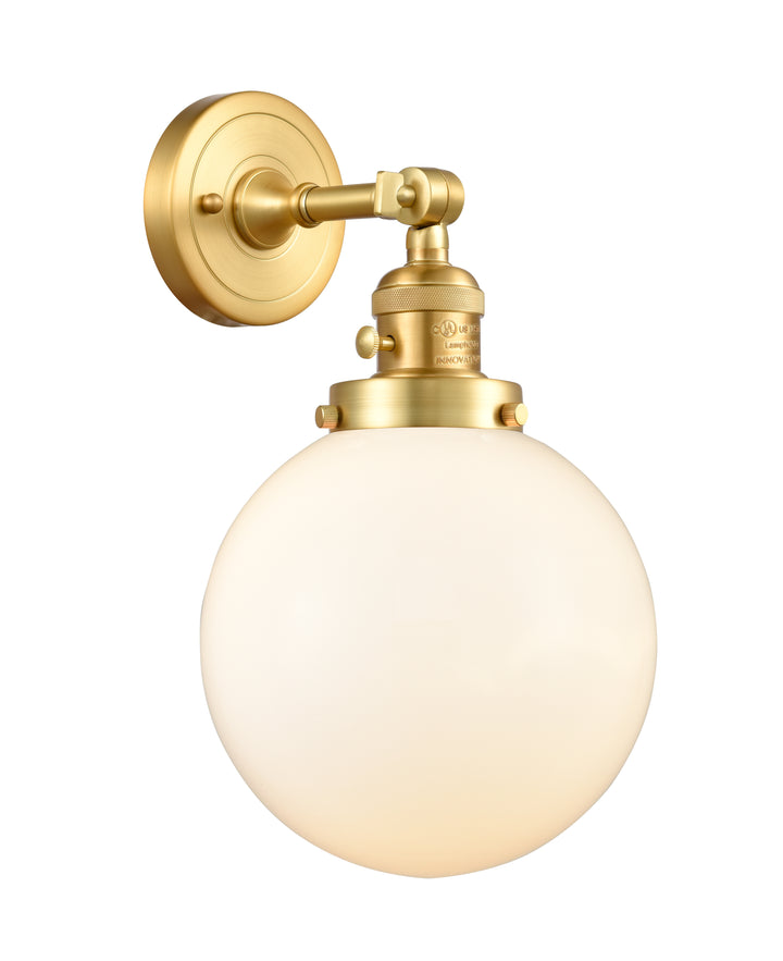 Innovations Lighting Beacon 8" Sconce - Satin Gold Wall Sconces Innovations Lighting   