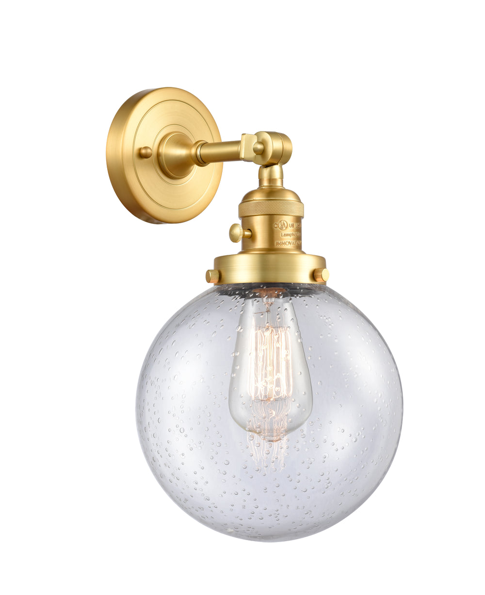 Innovations Lighting Beacon 8" Sconce - Satin Gold Wall Sconces Innovations Lighting   