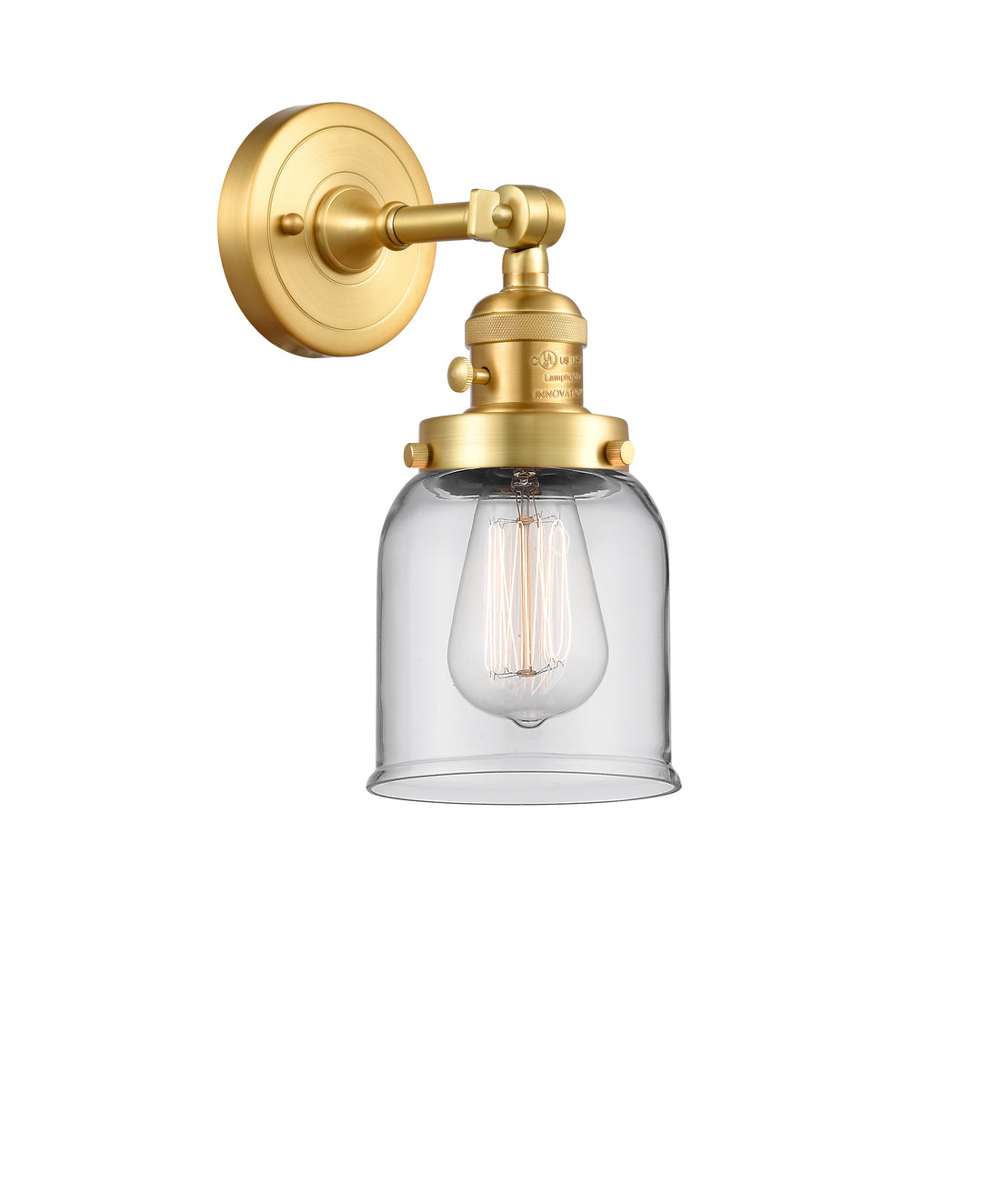 Innovations Lighting Bell 5" Sconce - Satin Gold Wall Sconces Innovations Lighting   