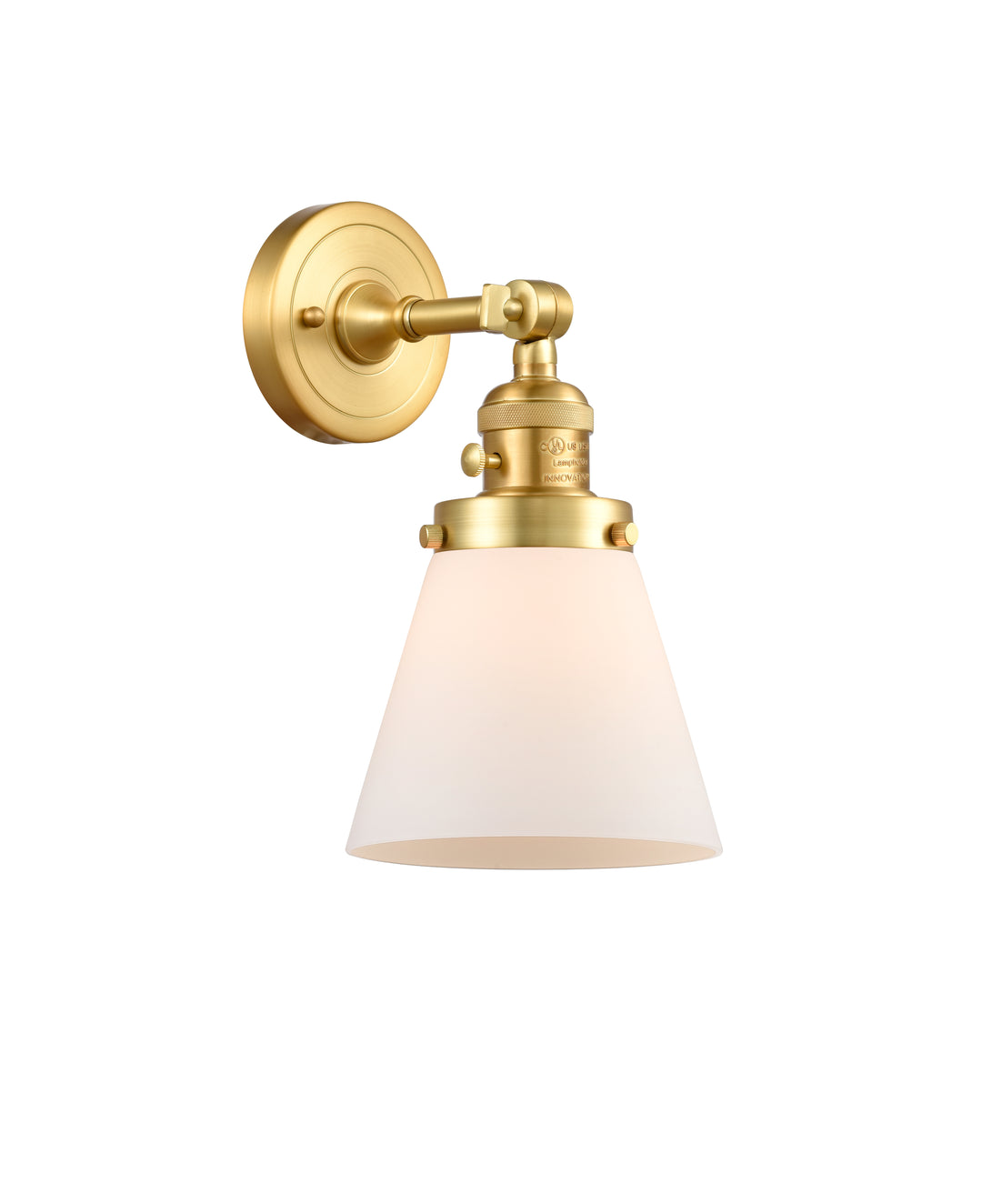 Innovations Lighting Cone 6" Sconce - Satin Gold Wall Sconces Innovations Lighting   