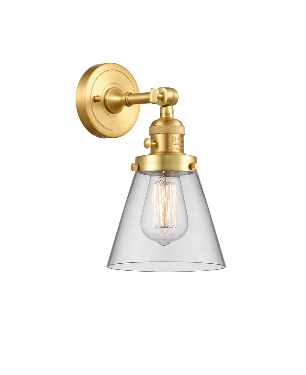 Innovations Lighting Cone 6" Sconce - Satin Gold Wall Sconces Innovations Lighting   