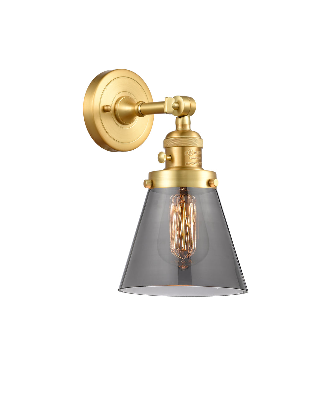 Innovations Lighting Cone 6" Sconce - Satin Gold Wall Sconces Innovations Lighting   