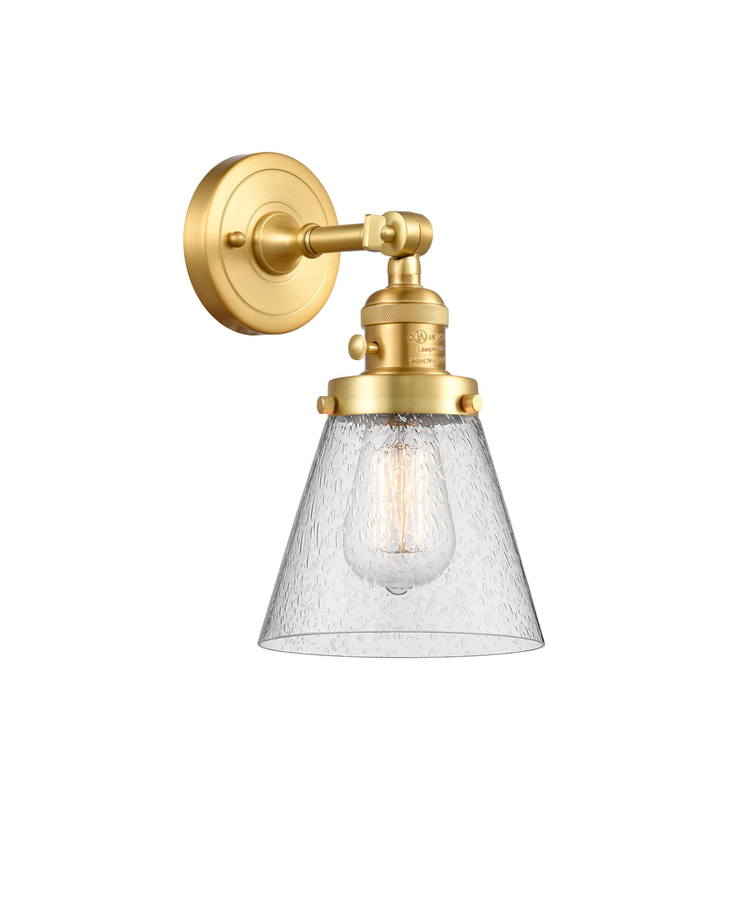 Innovations Lighting Cone 6" Sconce - Satin Gold Wall Sconces Innovations Lighting   