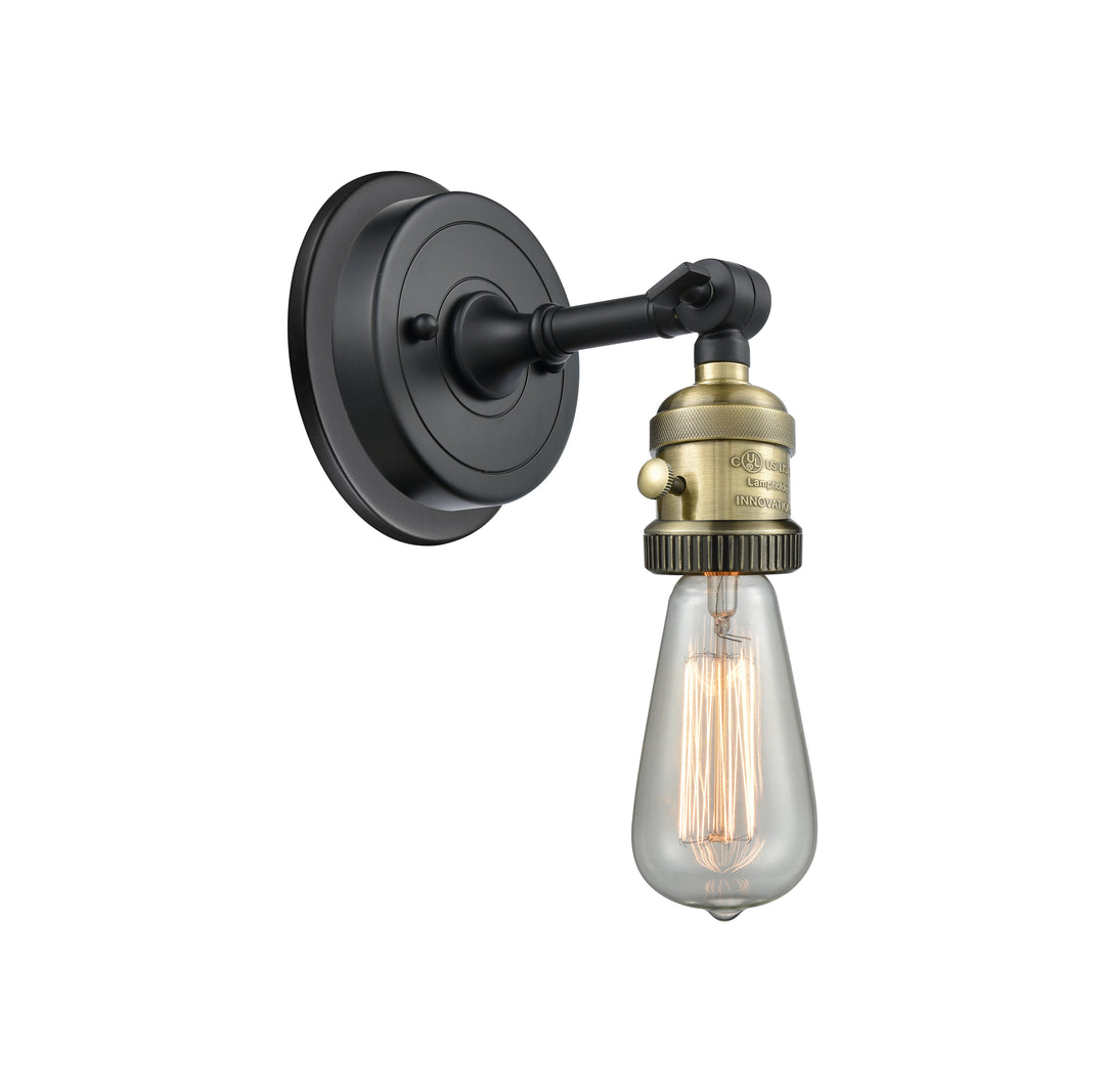 Innovations Lighting Bare Bulb Sconce - Black Antique Brass