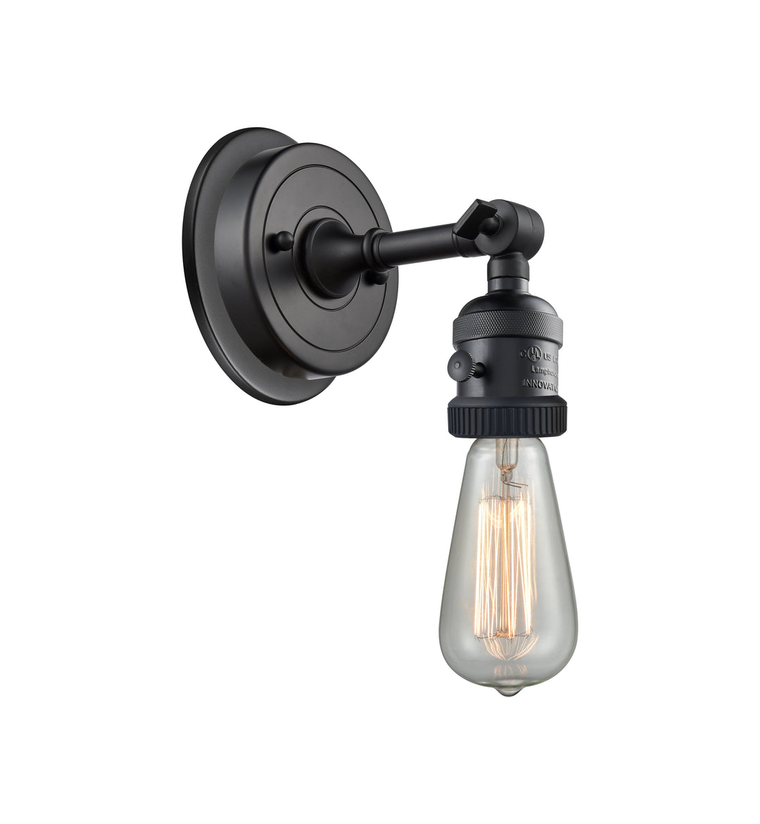 Innovations Lighting Bare Bulb Sconce - Matte Black