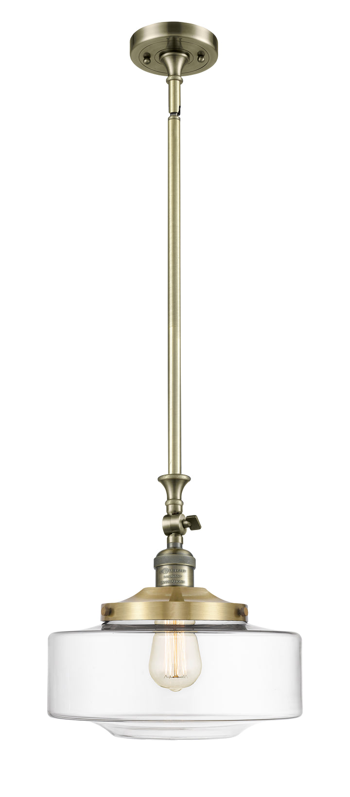 Innovations Lighting Bridgeton 12" Mini Pendant - Antique Brass Mini-Pendants Innovations Lighting   