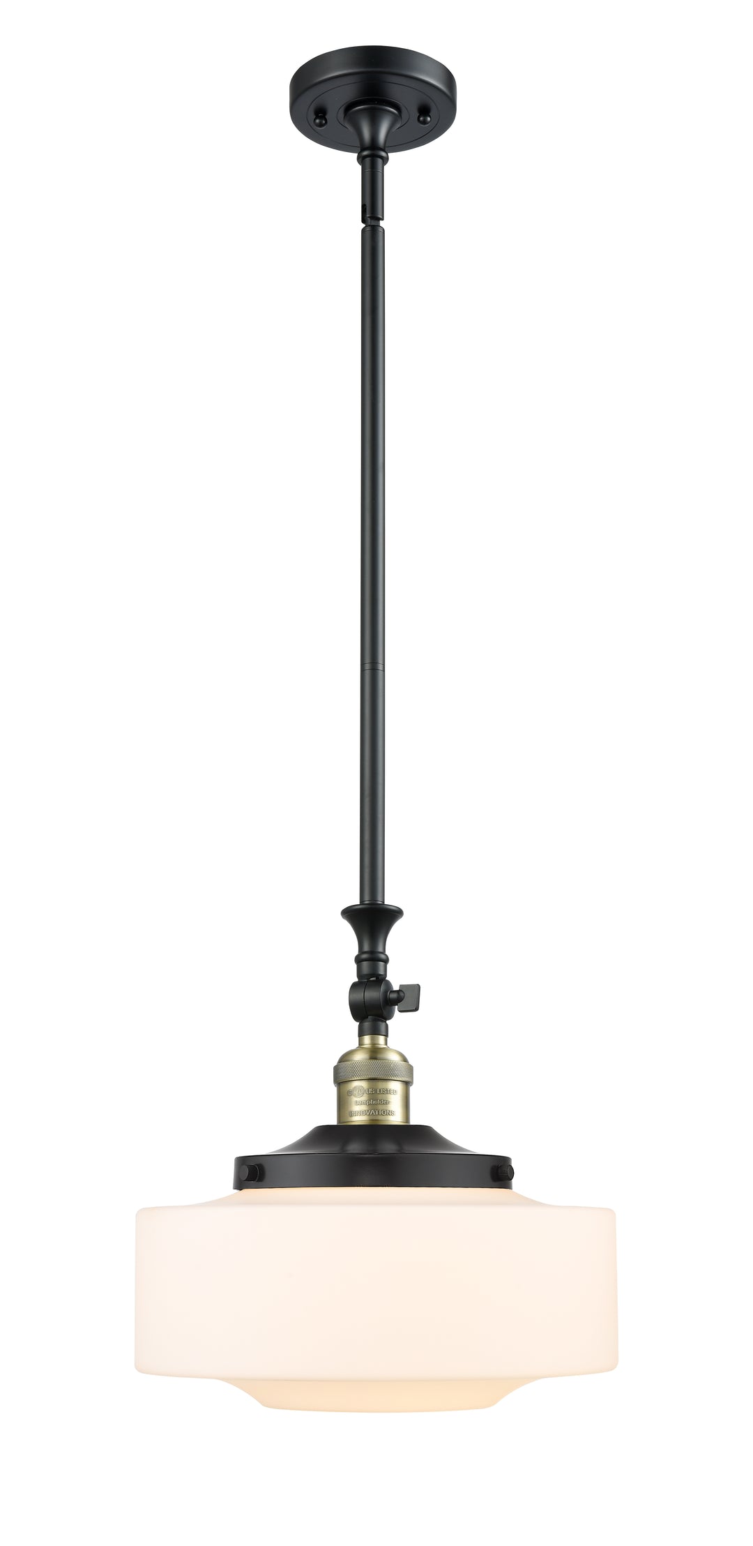 Innovations Lighting Bridgeton 12" Mini Pendant - Black Antique Brass Mini-Pendants Innovations Lighting   