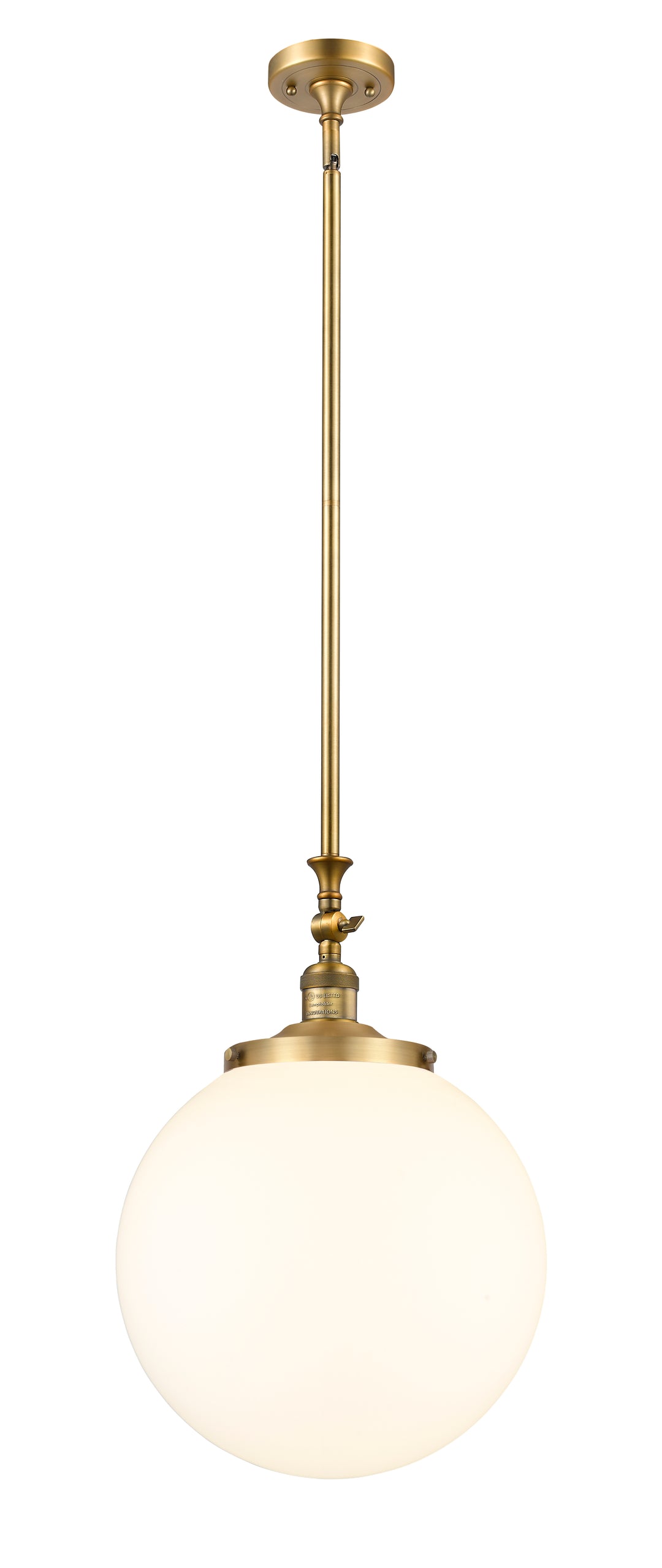 Innovations Lighting Beacon 14" Mini Pendant - Brushed Brass Mini-Pendants Innovations Lighting   