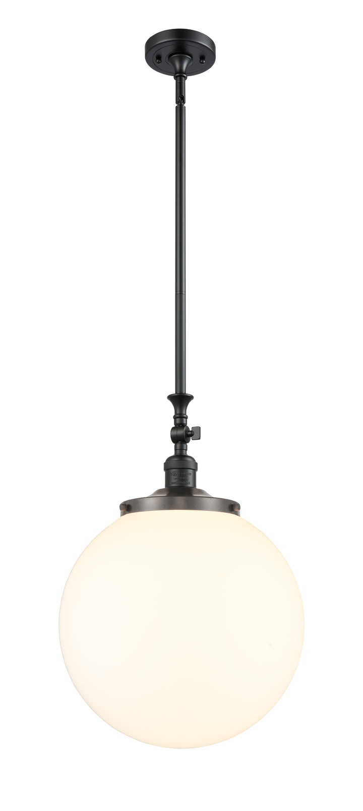 Innovations Lighting Beacon 14" Mini Pendant - Matte Black Mini-Pendants Innovations Lighting Matte White ; Glass Type: Frosted  