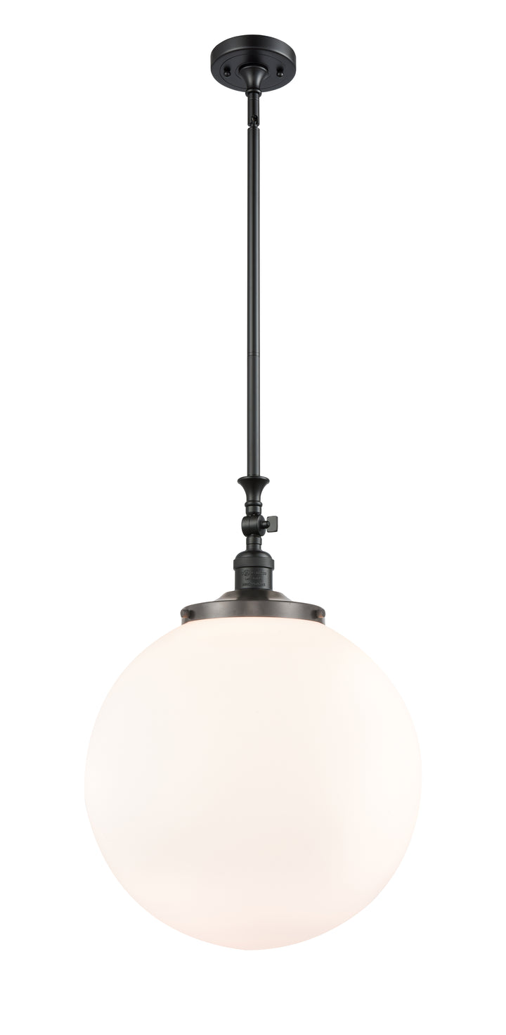 Innovations Lighting Beacon 16" Mini Pendant Mini-Pendants Innovations Lighting Matte Black Matte White ; Glass Type: Frosted 