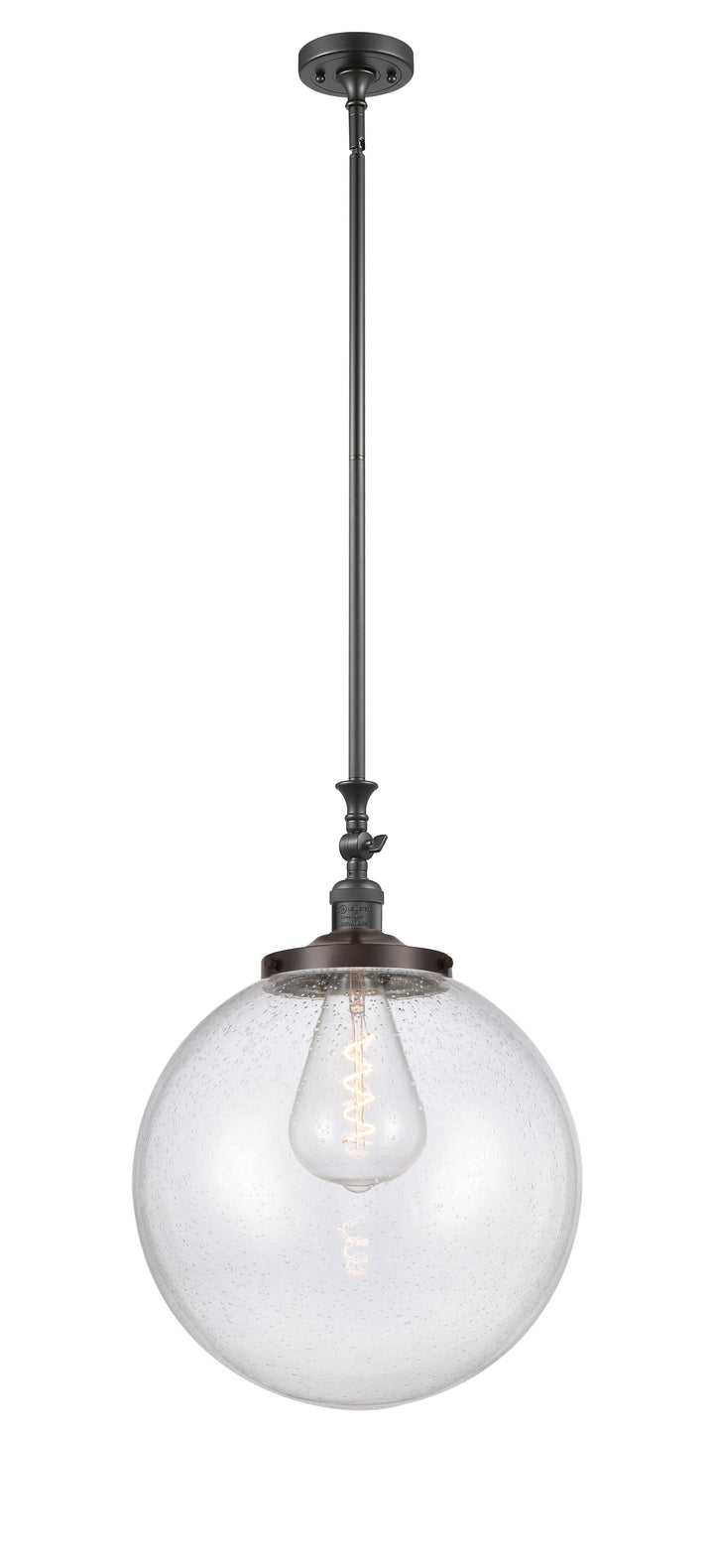 Innovations Lighting Beacon 16" Mini Pendant Mini-Pendants Innovations Lighting Oil Rubbed Bronze Seedy ; Glass Type: Seeded 