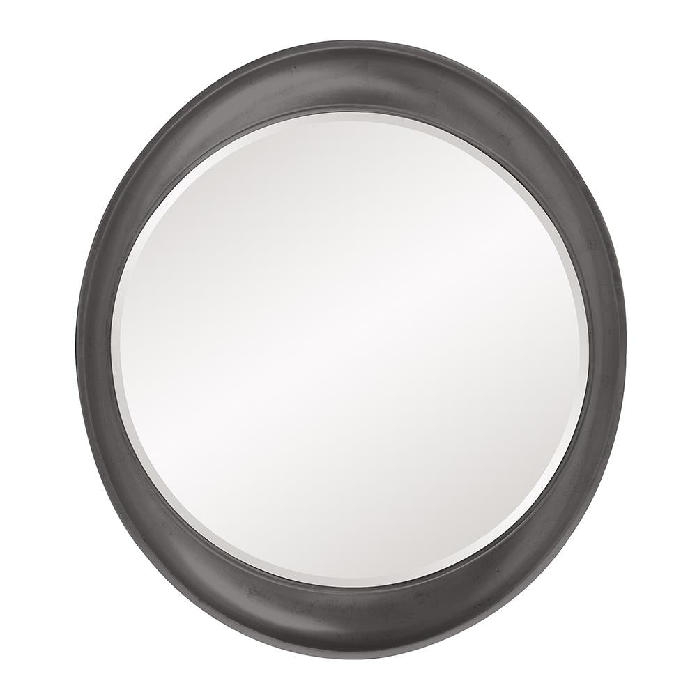 Howard Elliott Collection Ellipse Mirror - Glossy Charcoal Mirrors Howard Elliott Collection   