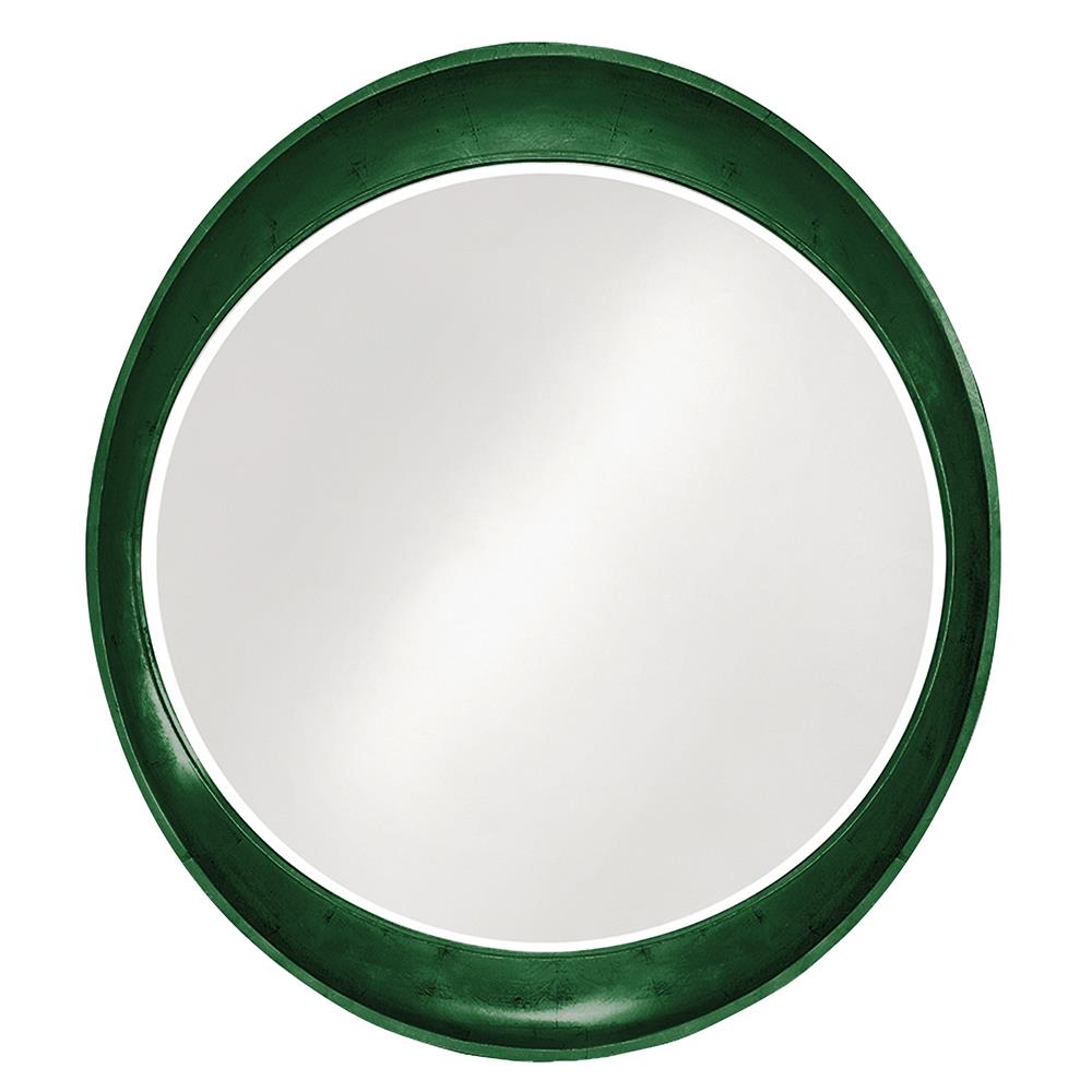 Howard Elliott Collection Ellipse Mirror - Glossy Hunter Green Mirrors Howard Elliott Collection   