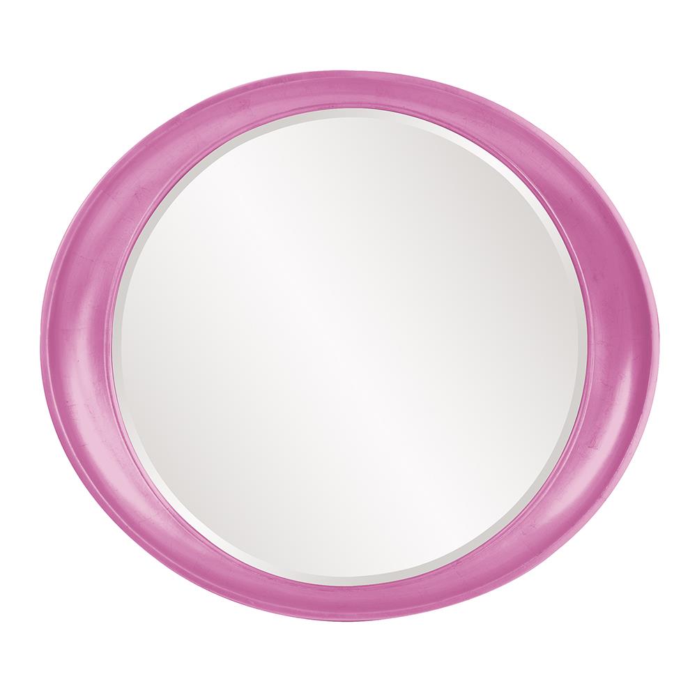 Howard Elliott Collection Ellipse Mirror - Glossy Hot Pink Mirrors Howard Elliott Collection   