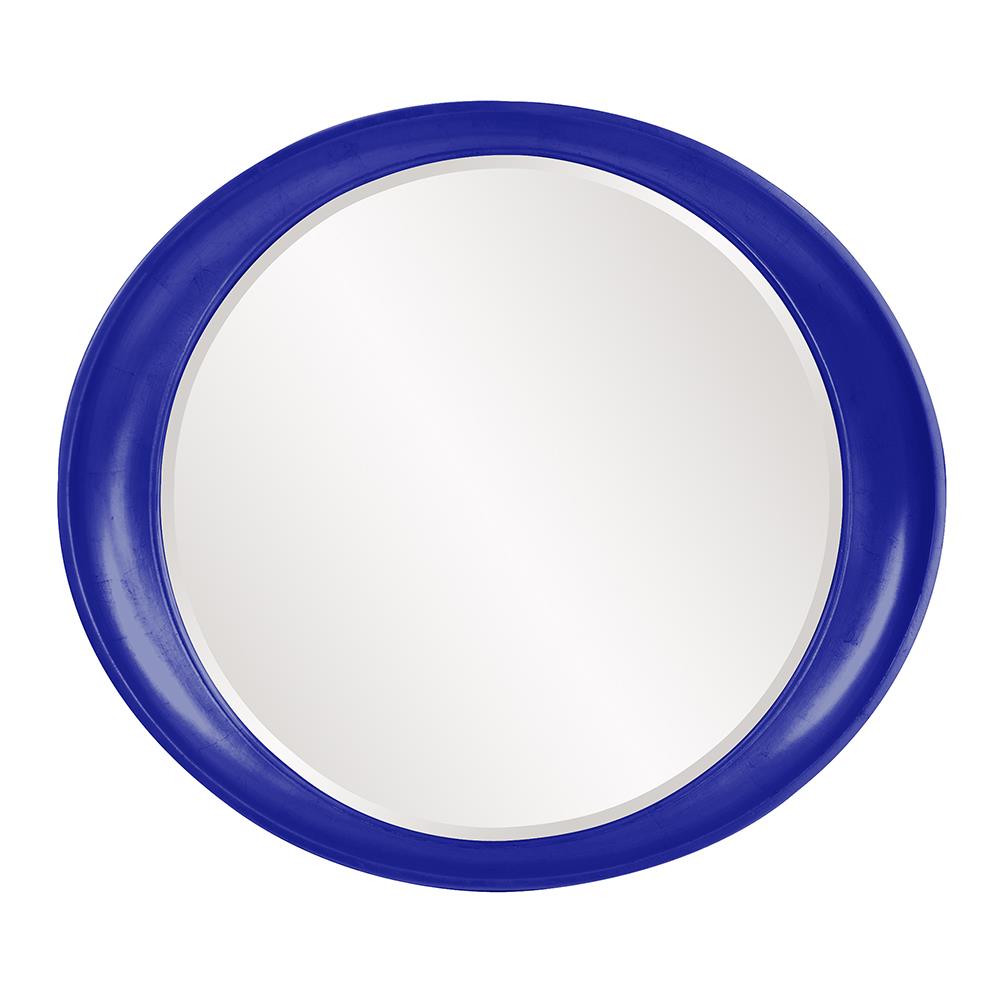 Howard Elliott Collection Ellipse Mirror - Glossy Royal Blue Mirrors Howard Elliott Collection   