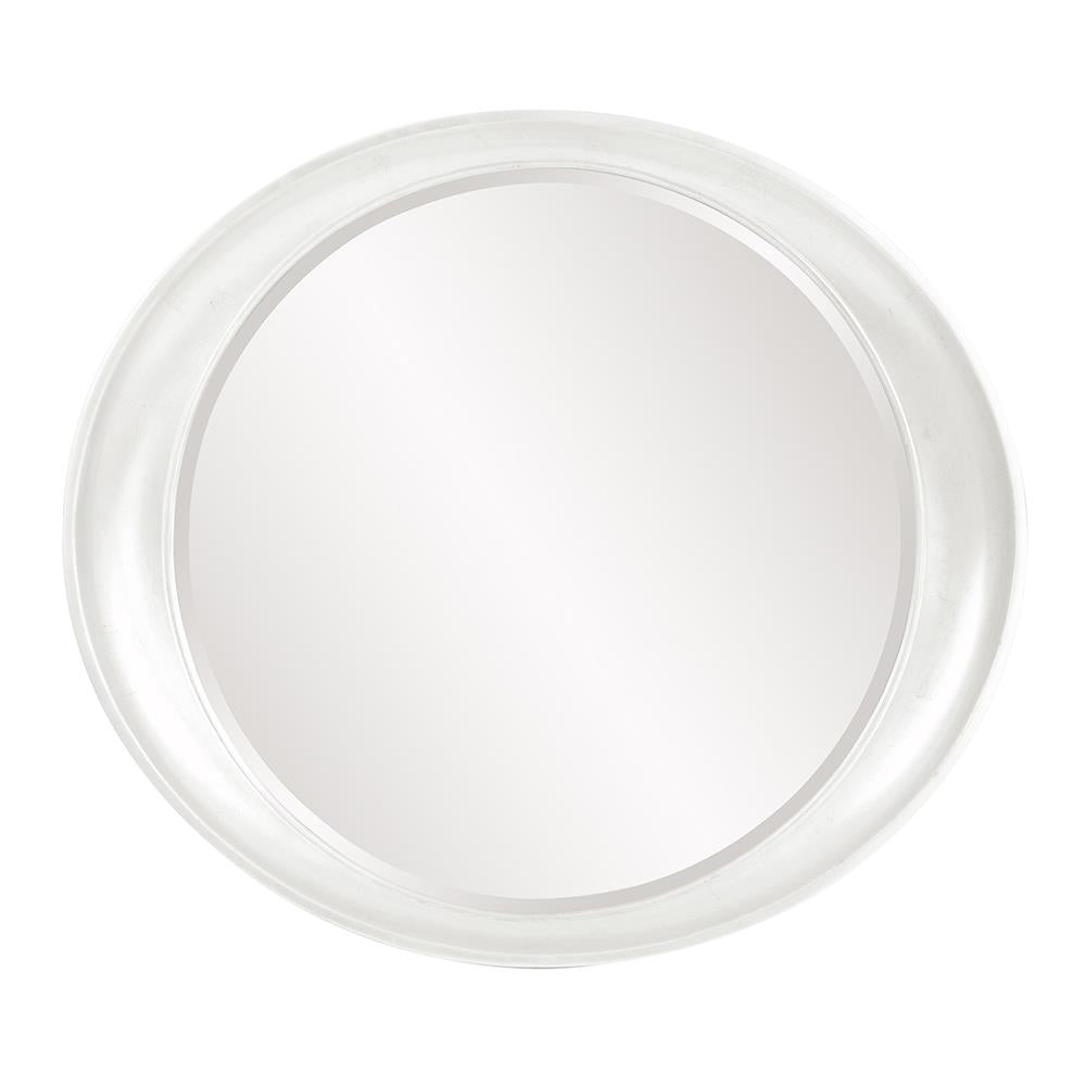 Howard Elliott Collection Ellipse Mirror - Glossy White Mirrors Howard Elliott Collection   