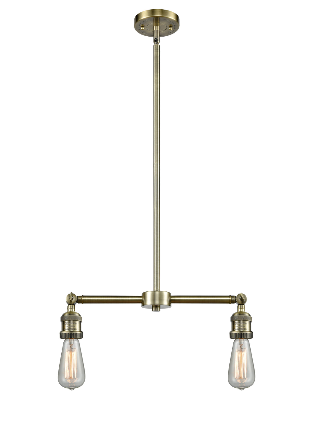 Innovations Lighting Bare Bulb Island Light - Antique Brass