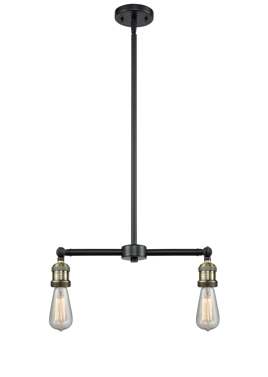 Innovations Lighting Bare Bulb Island Light - Black Antique Brass