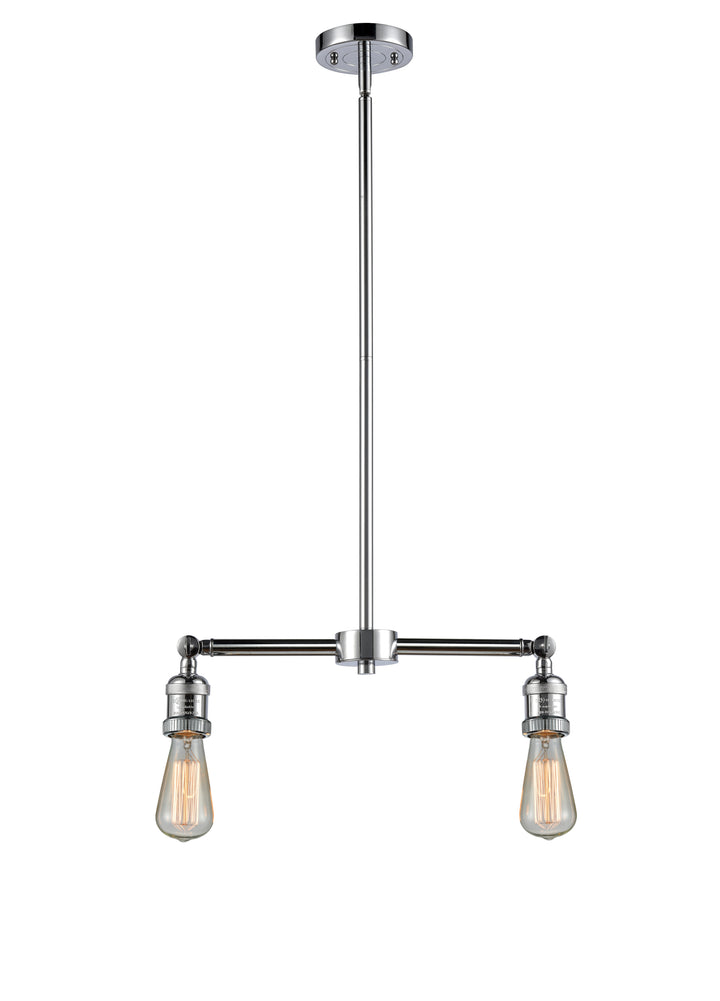 Innovations Lighting Bare Bulb Island Light - Polished Chrome Linear Chandeliers Innovations Lighting   