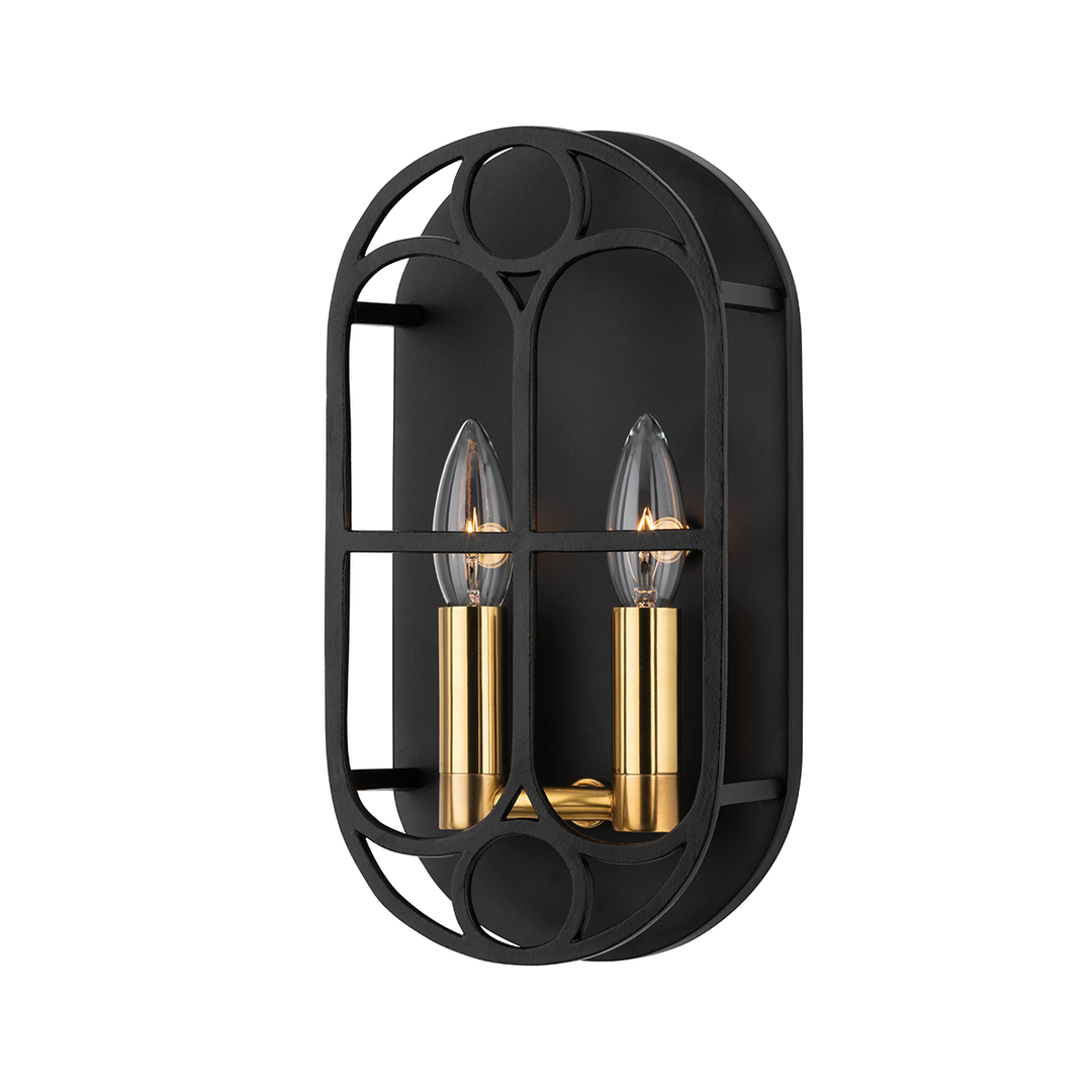 Hudson Valley Lighting Garrett Wall Sconce Wall Sconces Hudson Valley Lighting Black Iron  