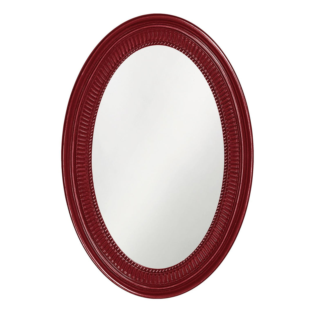 Howard Elliott Collection Ethan Mirror - Glossy Burgundy Mirrors Howard Elliott Collection   