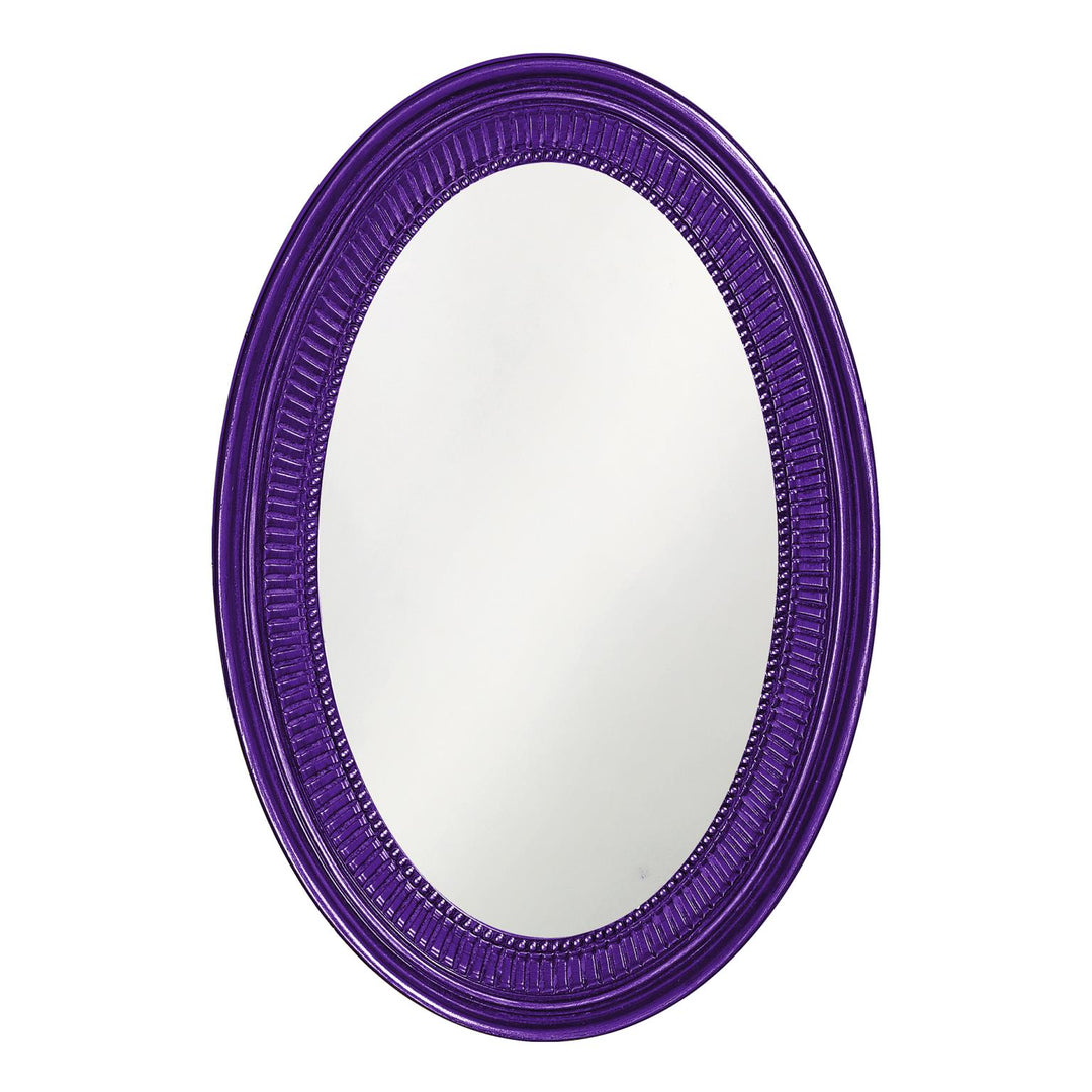 Howard Elliott Collection Ethan Mirror - Glossy Royal Purple Mirrors Howard Elliott Collection   