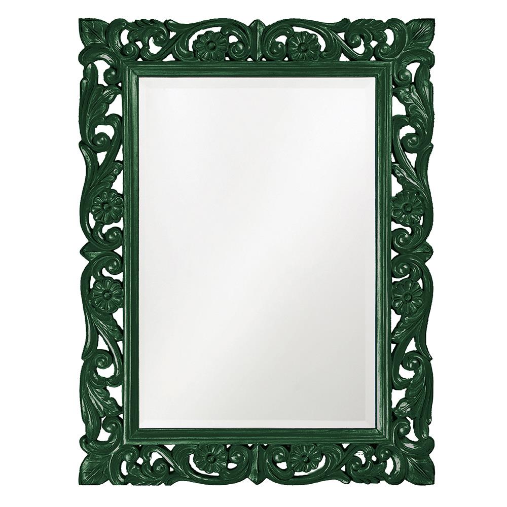 Howard Elliott Collection Chateau Mirror - Glossy Hunter Green Mirrors Howard Elliott Collection   