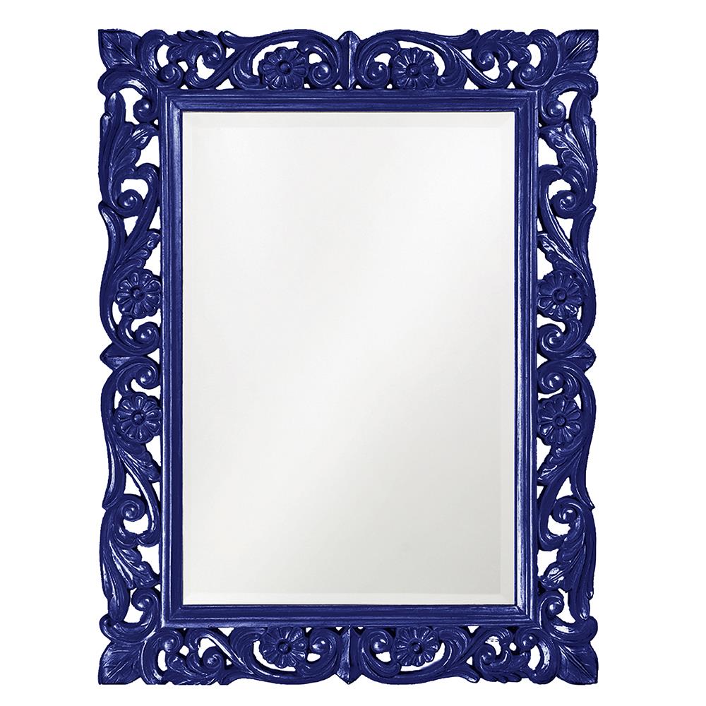 Howard Elliott Collection Chateau Mirror - Glossy Navy Mirrors Howard Elliott Collection   