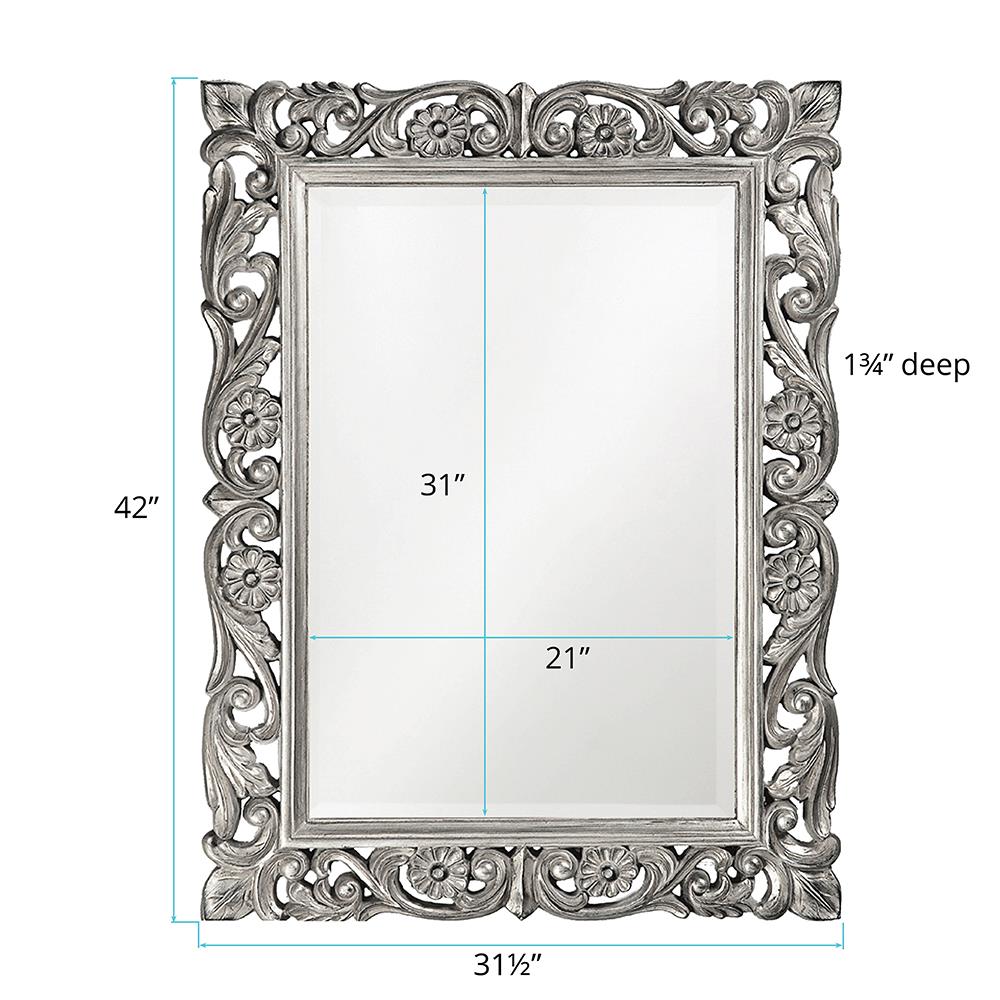 Howard Elliott Collection Chateau Mirror - Glossy Nickel Mirrors Howard Elliott Collection   