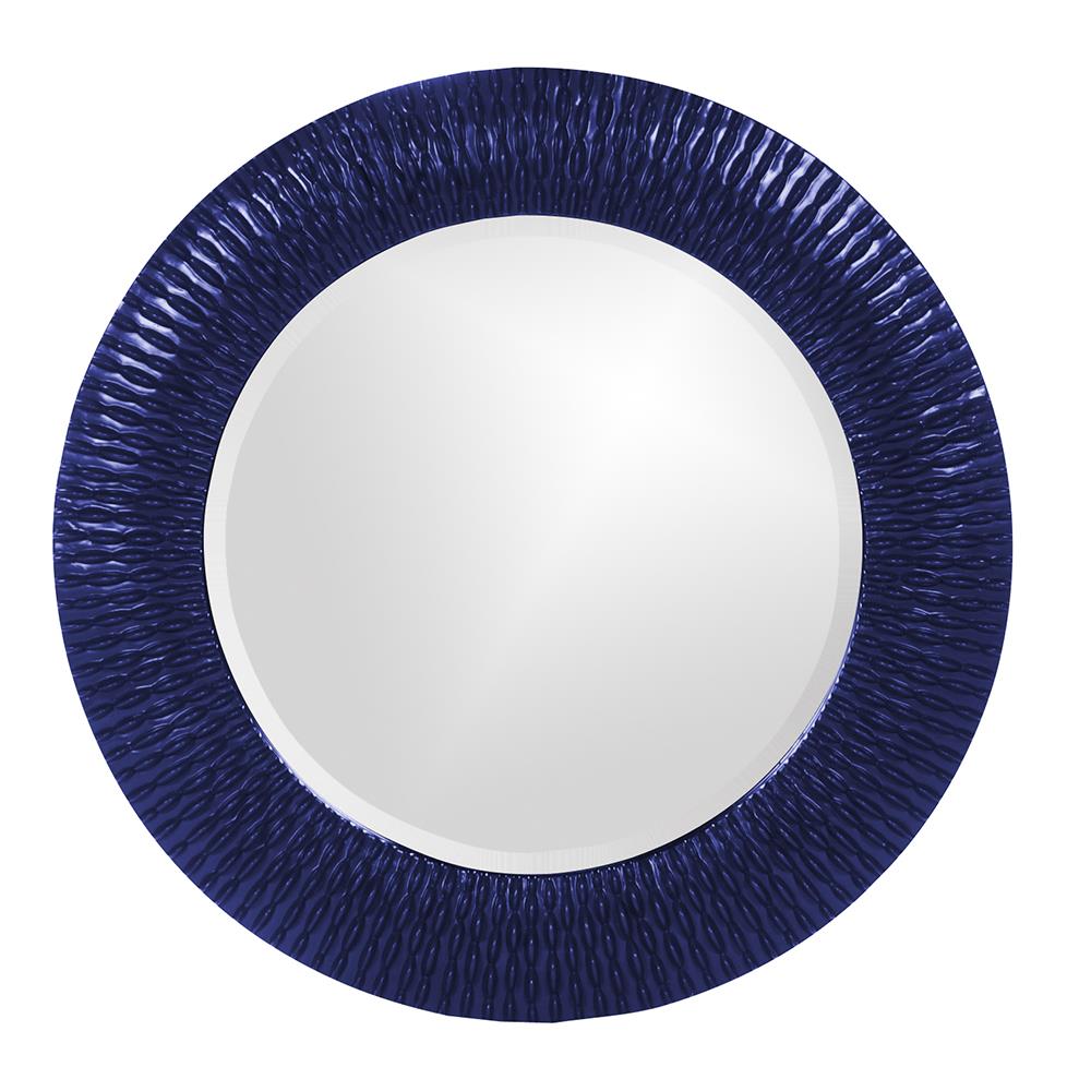 Howard Elliott Collection Bergman Mirror - Glossy Navy Mirrors Howard Elliott Collection   