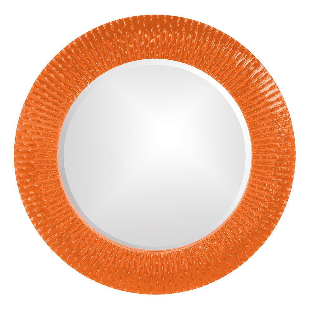 Howard Elliott Collection Bergman Mirror - Glossy Orange Mirrors Howard Elliott Collection   