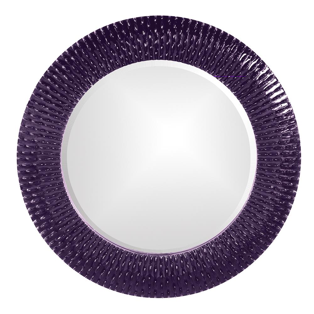 Howard Elliott Collection Bergman Mirror - Glossy Royal Purple Mirrors Howard Elliott Collection   