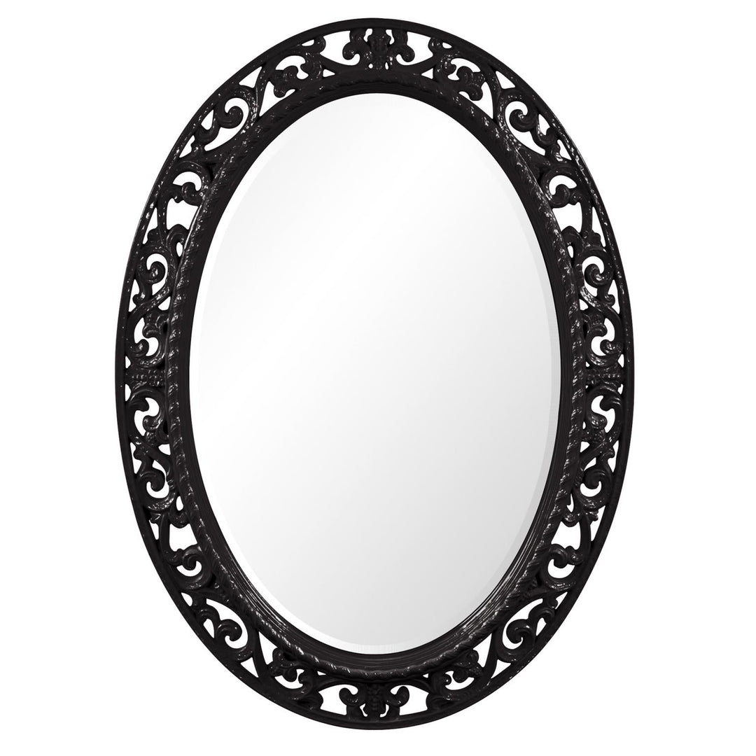 Howard Elliott Collection Suzanne Mirror - Glossy Black Mirrors Howard Elliott Collection   