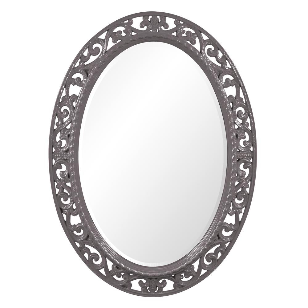 Howard Elliott Collection Suzanne Mirror - Glossy Charcoal Mirrors Howard Elliott Collection   