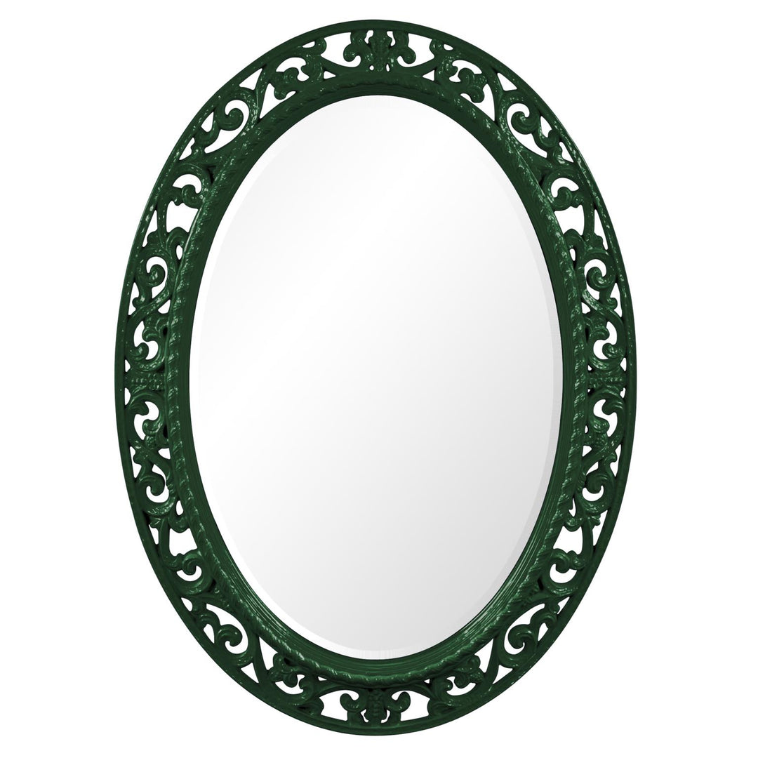 Howard Elliott Collection Suzanne Mirror - Glossy Hunter Green Mirrors Howard Elliott Collection   