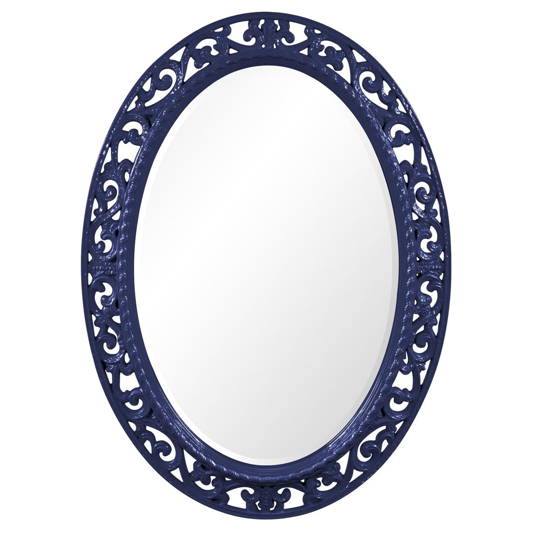 Howard Elliott Collection Suzanne Mirror - Glossy Navy Mirrors Howard Elliott Collection   