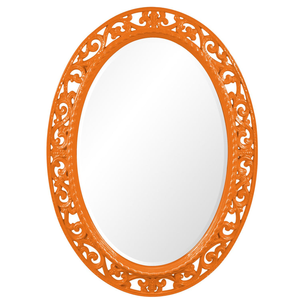 Howard Elliott Collection Suzanne Mirror - Glossy Orange Mirrors Howard Elliott Collection   