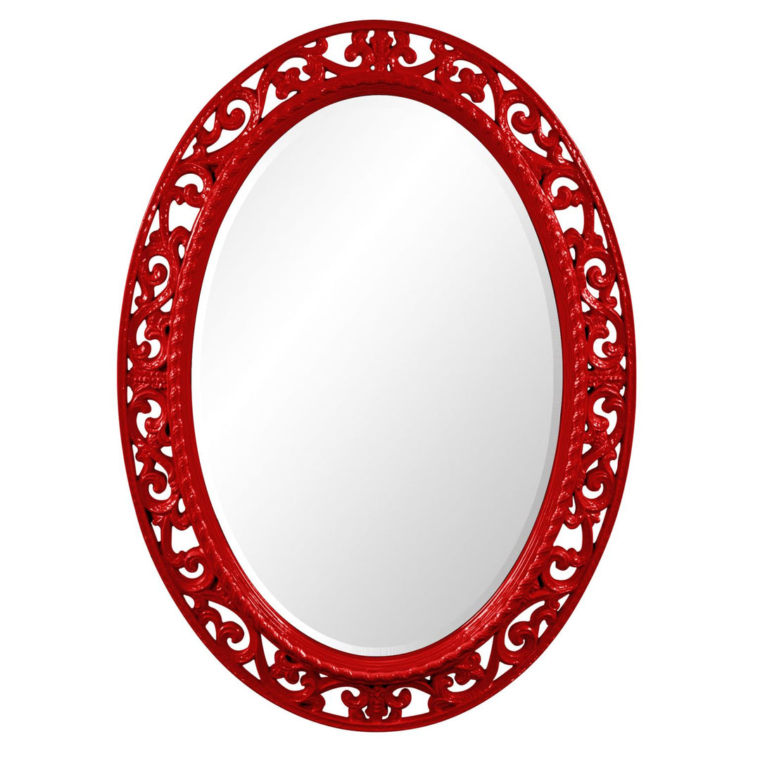 Howard Elliott Collection Suzanne Mirror - Glossy Red Mirrors Howard Elliott Collection   