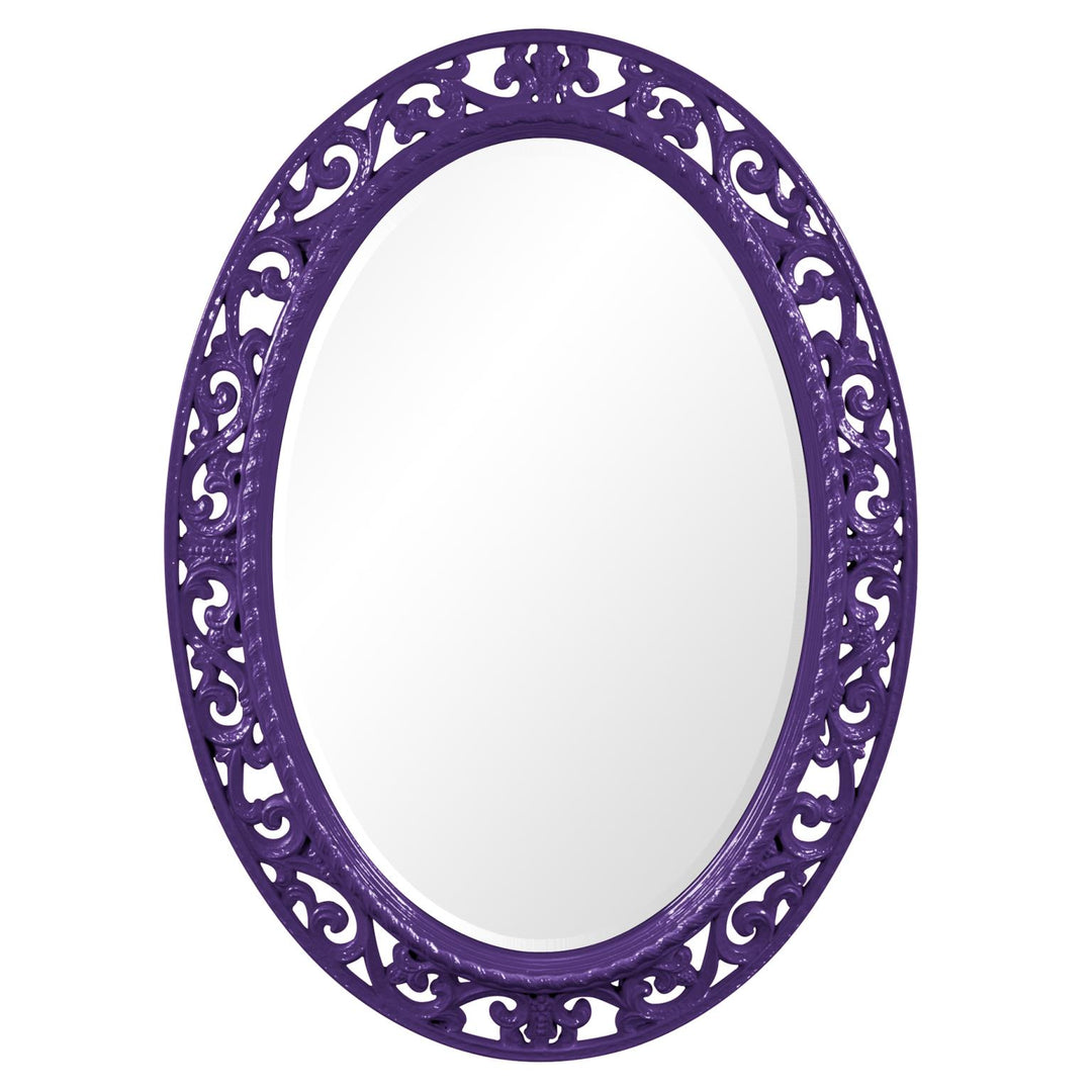 Howard Elliott Collection Suzanne Mirror - Glossy Royal Purple Mirrors Howard Elliott Collection   