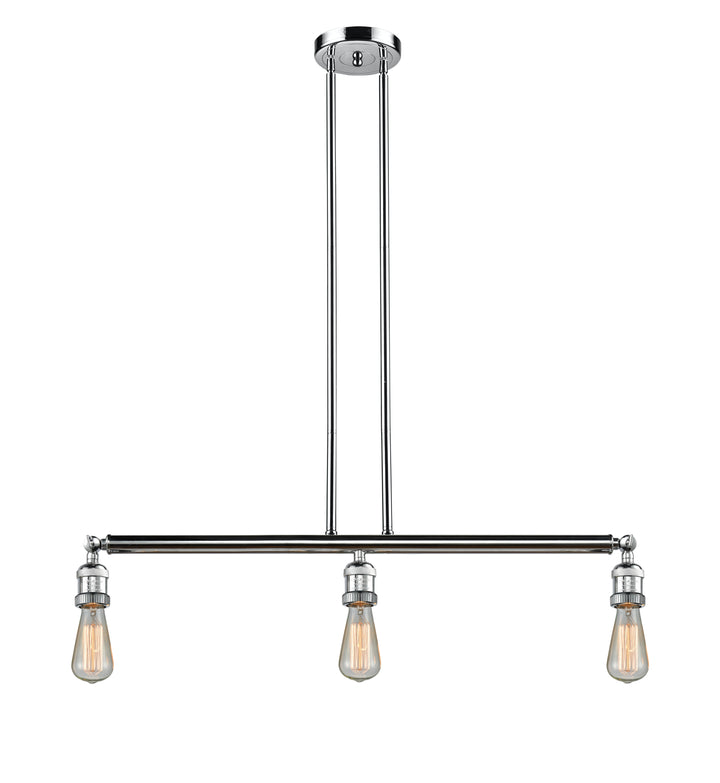 Innovations Lighting Bare Bulb Island Light - Polished Chrome Linear Chandeliers Innovations Lighting   