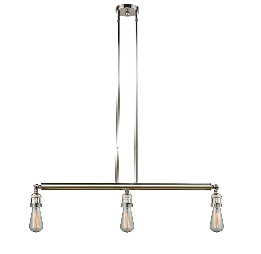 Innovations Lighting Bare Bulb Island Light - Polished Nickel Linear Chandeliers Innovations Lighting   