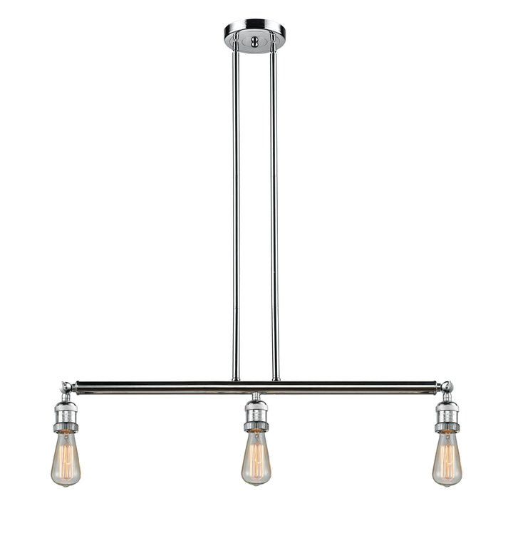 Innovations Lighting Bare Bulb Island Light - Polished Chrome Linear Chandeliers Innovations Lighting   