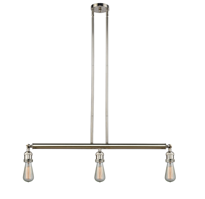 Innovations Lighting Bare Bulb Island Light - Polished Nickel Linear Chandeliers Innovations Lighting Default Title  