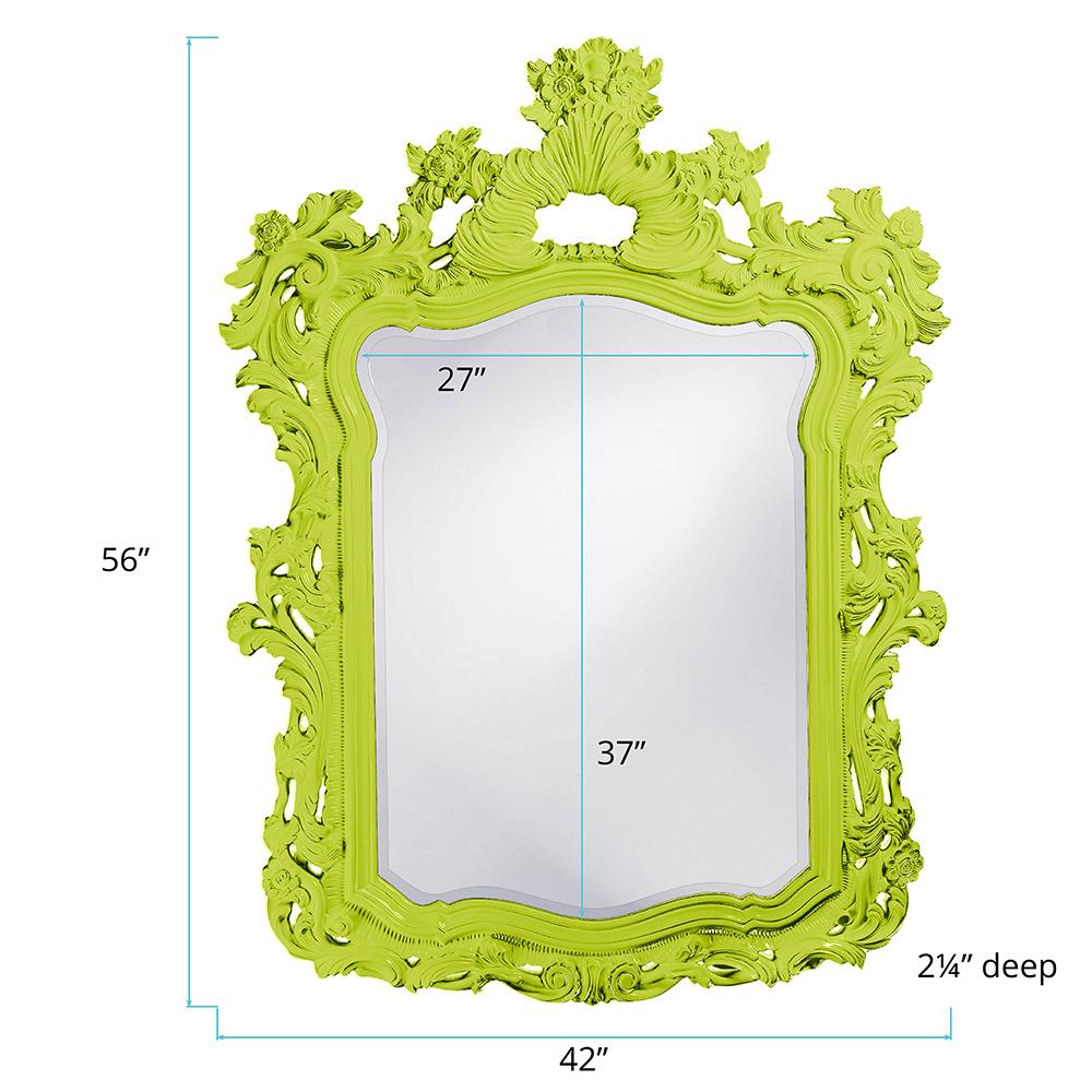 Howard Elliott Collection Turner Mirror - Glossy Green Mirrors Howard Elliott Collection   