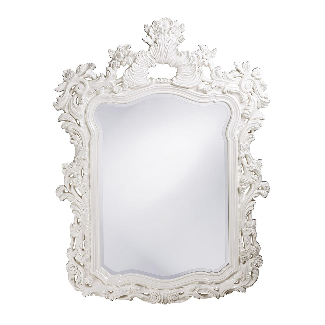 Howard Elliott Collection Turner Mirror - Glossy White Mirrors Howard Elliott Collection   