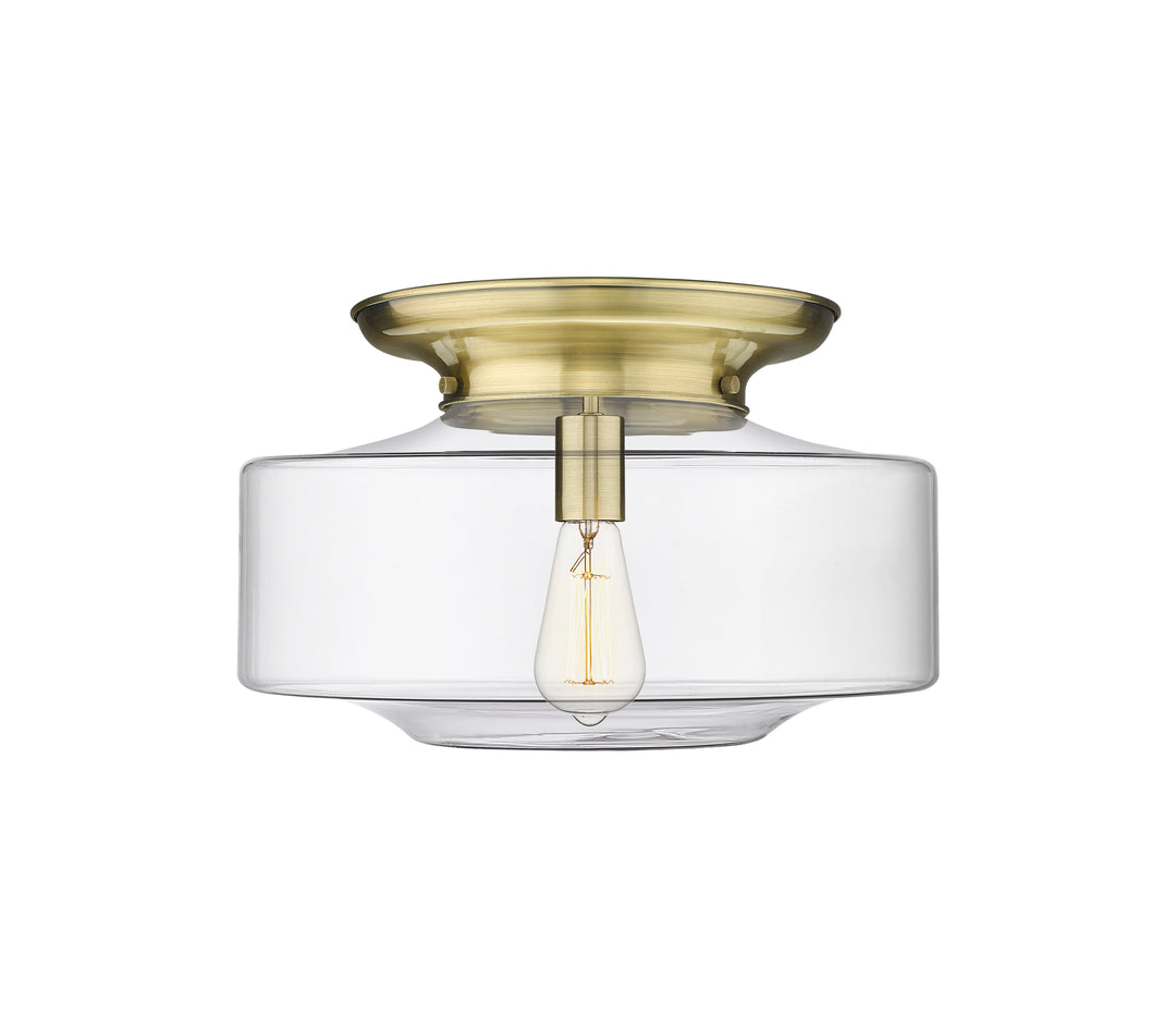 Innovations Lighting Bridgeton 16" Flush Mount Ceiling Flush Mounts Innovations Lighting Antique Brass Clear ; Glass Type: Transparent 